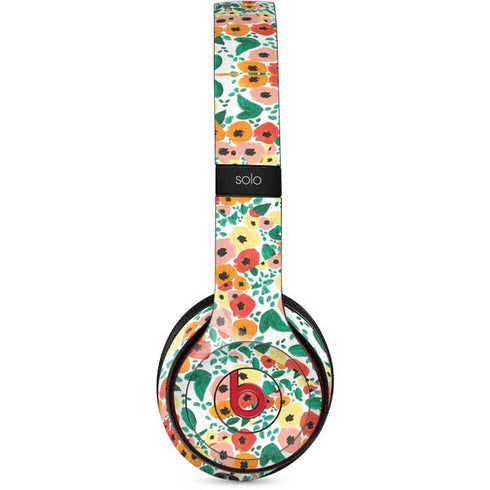 Bouffants and Broken Hearts Geometric Flowers Beats Solo 2 Wireless Skin