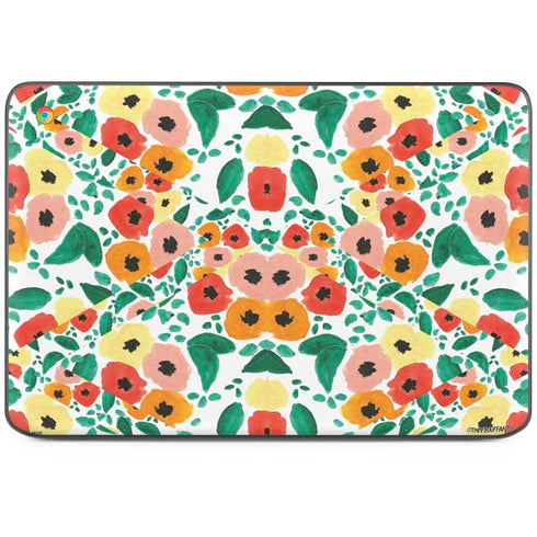 Bouffants and Broken Hearts Geometric Flowers HP Chromebook Skin