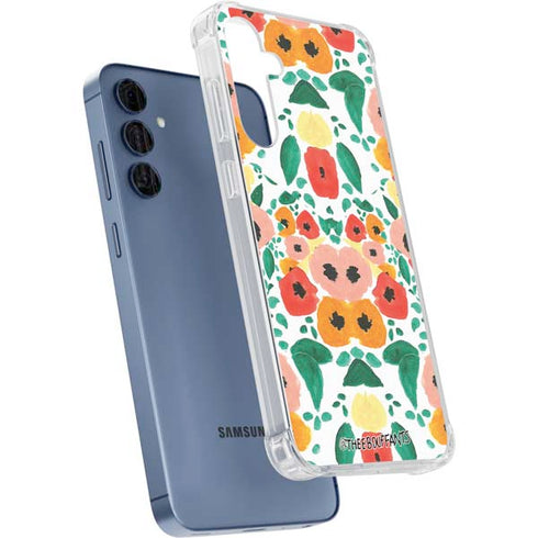 Bouffants and Broken Hearts Geometric Flowers Galaxy A35 5G Clear Case