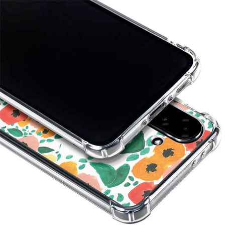 Bouffants and Broken Hearts Geometric Flowers Galaxy A36 5G Clear Case