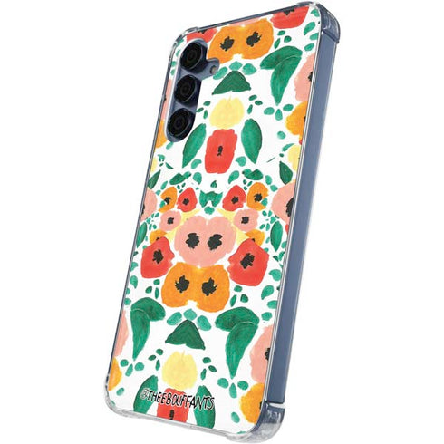 Bouffants and Broken Hearts Geometric Flowers Galaxy A55 5G Clear Case
