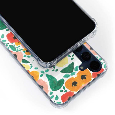 Bouffants and Broken Hearts Geometric Flowers Galaxy A55 5G Clear Case