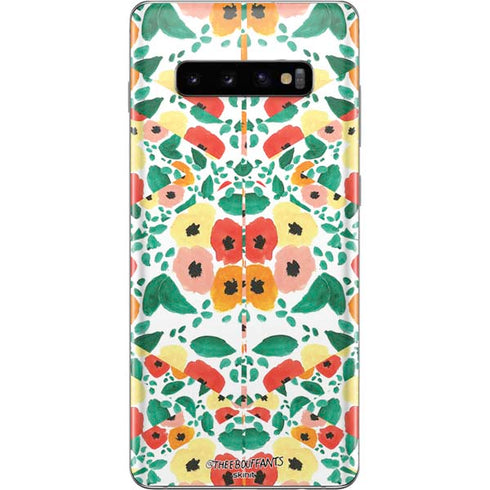 Bouffants and Broken Hearts Geometric Flowers Galaxy S10 Plus Skin