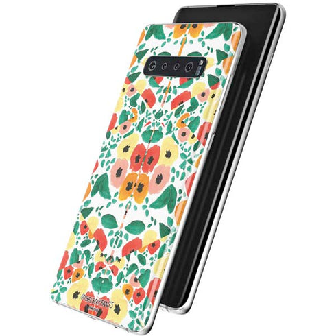 Bouffants and Broken Hearts Geometric Flowers Galaxy S10 Skin