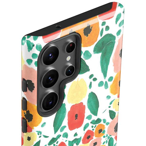Bouffants and Broken Hearts Geometric Flowers Galaxy S23 Ultra Pro Case