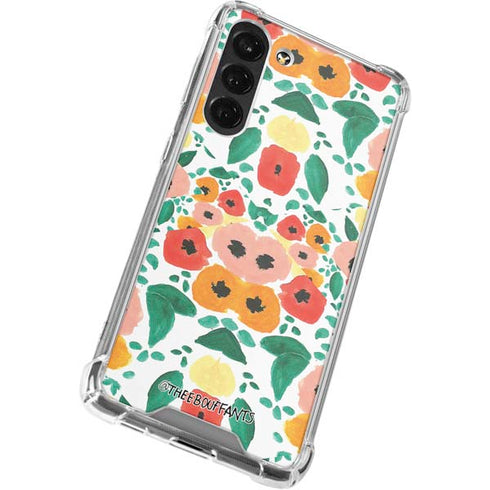 Bouffants and Broken Hearts Geometric Flowers Galaxy S24 FE Clear Case