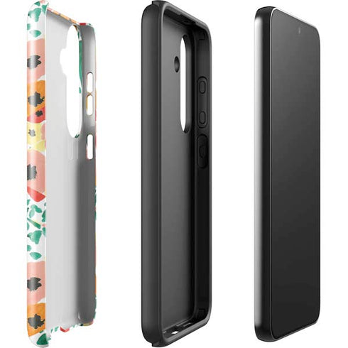 Bouffants and Broken Hearts Geometric Flowers Galaxy S25 Impact Case