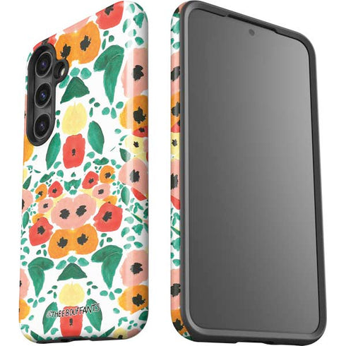 Bouffants and Broken Hearts Geometric Flowers Galaxy S25 Impact Case