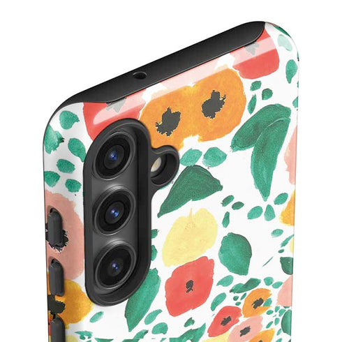 Bouffants and Broken Hearts Geometric Flowers Galaxy S25 Plus Impact Case