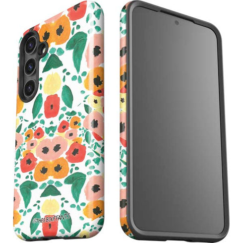 Bouffants and Broken Hearts Geometric Flowers Galaxy S25 Plus Impact Case