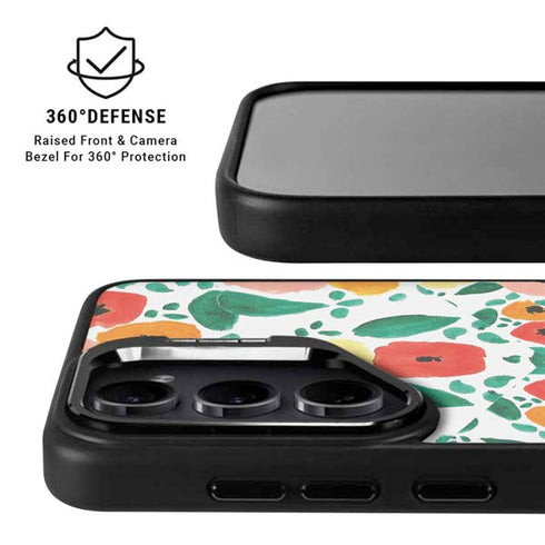 Bouffants and Broken Hearts Geometric Flowers Galaxy S24 Plus Kickstand Case