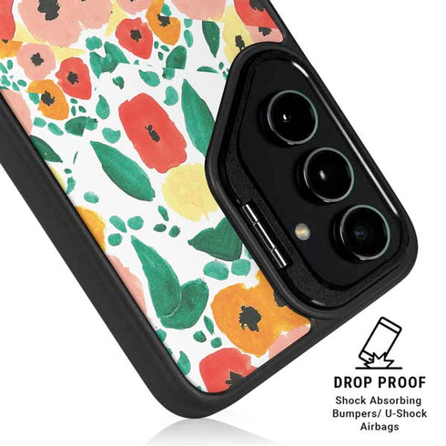 Bouffants and Broken Hearts Geometric Flowers Galaxy S25 Plus Kickstand Case