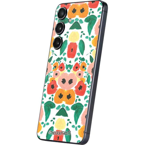 Bouffants and Broken Hearts Geometric Flowers Galaxy S25 Plus Skin