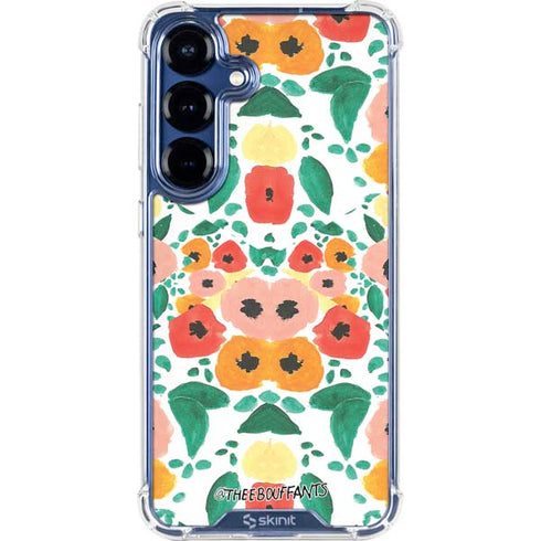 Bouffants and Broken Hearts Geometric Flowers Galaxy S25 Clear Case