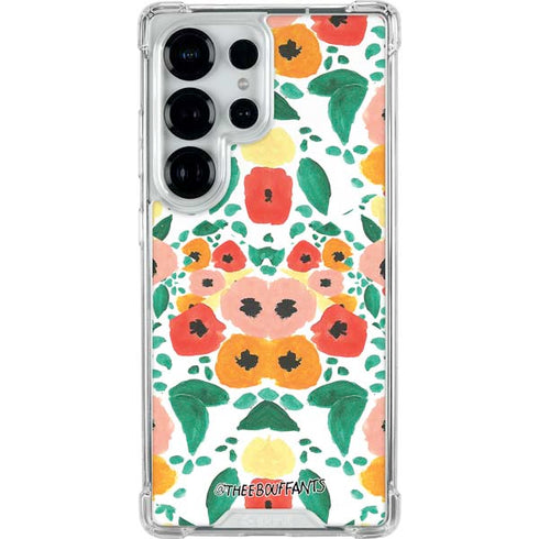 Bouffants and Broken Hearts Geometric Flowers Galaxy S25 Ultra Clear Case