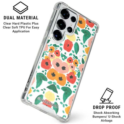 Bouffants and Broken Hearts Geometric Flowers Galaxy S25 Ultra Clear Case