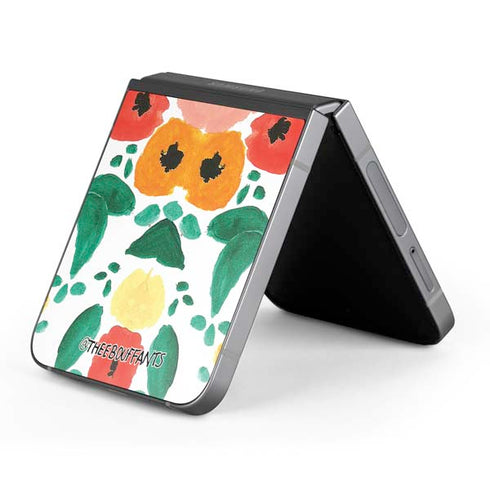 Bouffants and Broken Hearts Geometric Flowers Galaxy Z Flip6 Skin