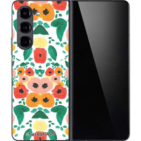 Bouffants and Broken Hearts Geometric Flowers Galaxy Z Fold5 5G Skin
