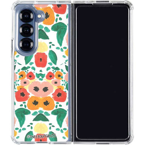 Bouffants and Broken Hearts Geometric Flowers Galaxy Z Fold6 Clear Case