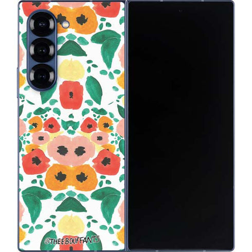 Bouffants and Broken Hearts Geometric Flowers Galaxy Z Fold6 Skin