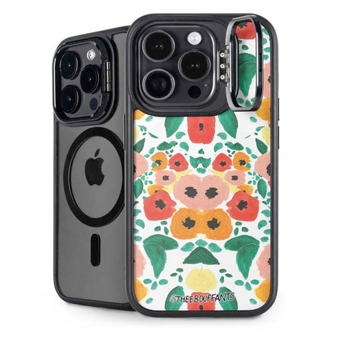 Bouffants and Broken Hearts Geometric Flowers iPhone 15 Pro Max Kickstand Case