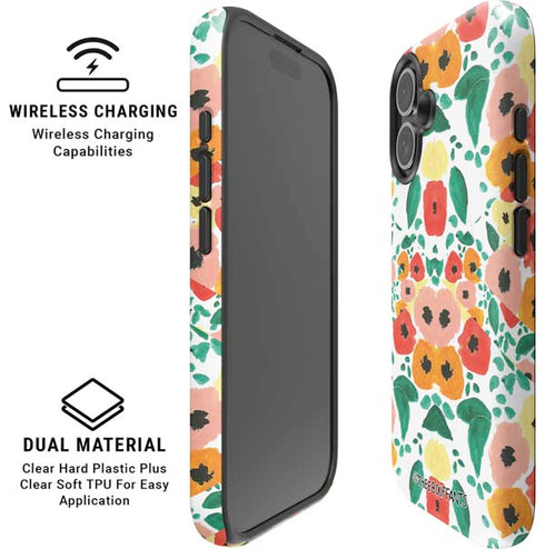 Bouffants and Broken Hearts Geometric Flowers iPhone 16 Magsafe Impact Case