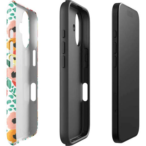 Bouffants and Broken Hearts Geometric Flowers iPhone 16 Plus Impact Case