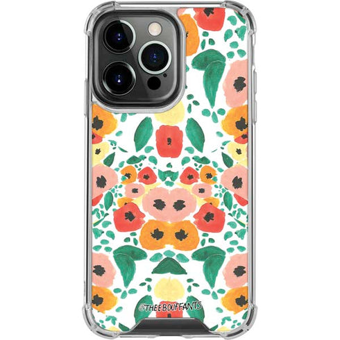 Bouffants and Broken Hearts Geometric Flowers iPhone 16 Pro Clear Case
