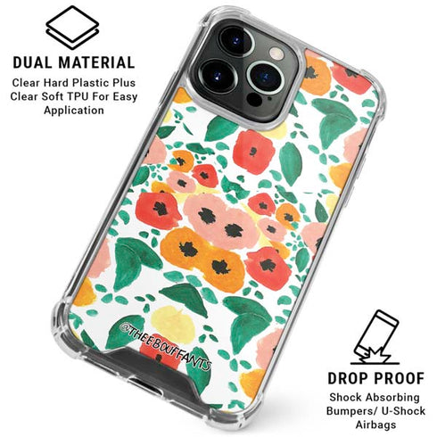 Bouffants and Broken Hearts Geometric Flowers iPhone 16 Pro Clear Case