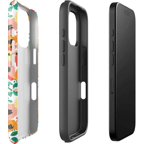 Bouffants and Broken Hearts Geometric Flowers iPhone 16 Pro Impact Case