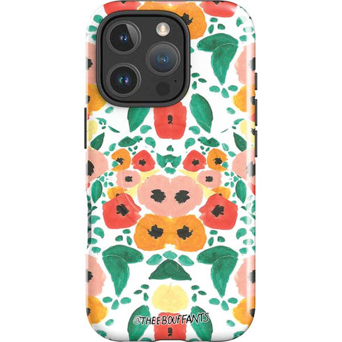 Bouffants and Broken Hearts Geometric Flowers iPhone 16 Pro Magsafe Impact Case