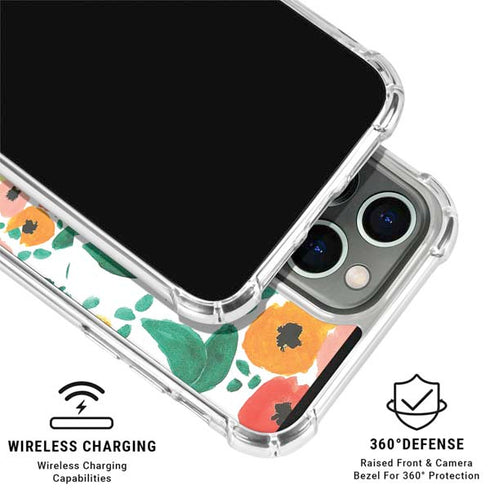 Bouffants and Broken Hearts Geometric Flowers iPhone 16 Pro Max Clear Case