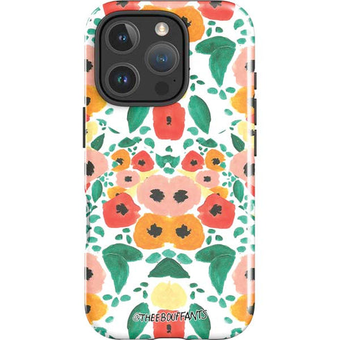Bouffants and Broken Hearts Geometric Flowers iPhone 16 Pro Max Impact Case