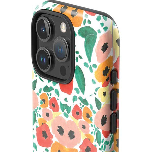 Bouffants and Broken Hearts Geometric Flowers iPhone 16 Pro Max Impact Case