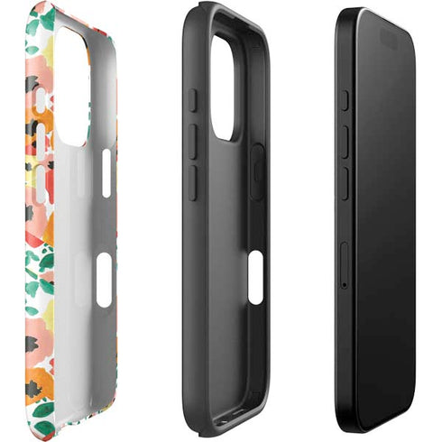 Bouffants and Broken Hearts Geometric Flowers iPhone 16 Pro Max Impact Case