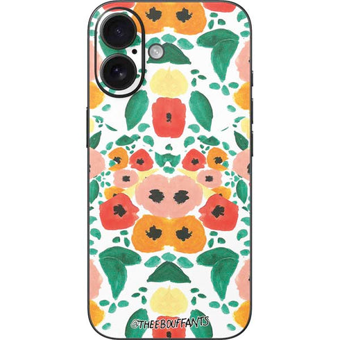 Bouffants and Broken Hearts Geometric Flowers iPhone 16 Skin