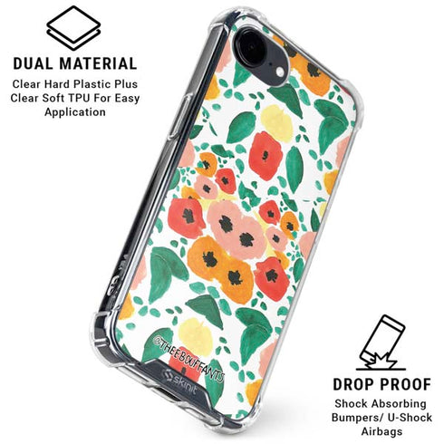Bouffants and Broken Hearts Geometric Flowers iPhone 16e Clear Case