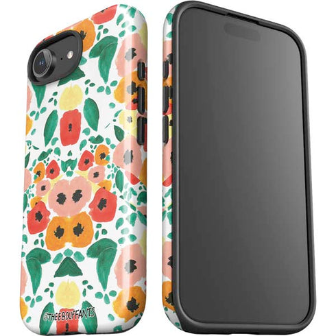 Bouffants and Broken Hearts Geometric Flowers iPhone 16e Impact Case
