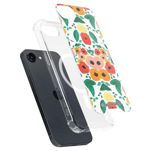Bouffants and Broken Hearts Geometric Flowers iPhone 16e MagSafe Case