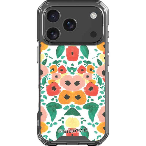 Bouffants and Broken Hearts Geometric Flowers iPhone 18 Pro Clear Case