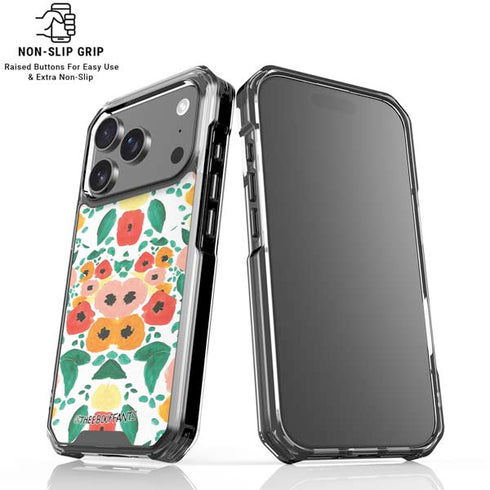 Bouffants and Broken Hearts Geometric Flowers iPhone 18 Pro Clear Case