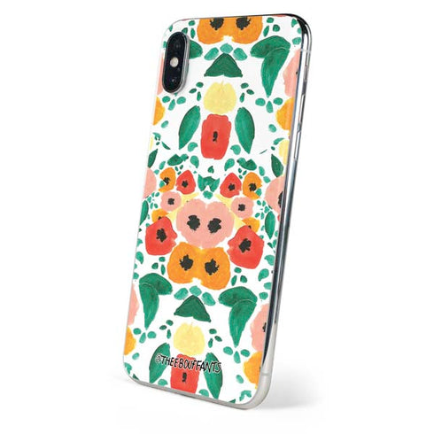 Bouffants and Broken Hearts Geometric Flowers iPhone XS Skin