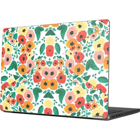 Bouffants and Broken Hearts Geometric Flowers Apple MacBook Pro 14-inch Skin