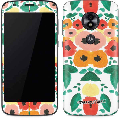 Bouffants and Broken Hearts Geometric Flowers Moto E5 Play Skin