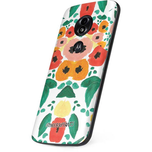 Bouffants and Broken Hearts Geometric Flowers Moto E5 Play Skin