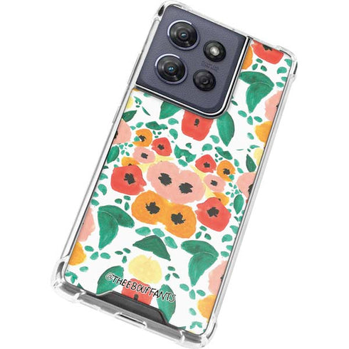 Bouffants and Broken Hearts Geometric Flowers Moto G 5G (2025) Clear Case