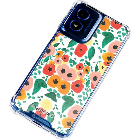 Bouffants and Broken Hearts Geometric Flowers Moto G 5G (2024) Clear Case