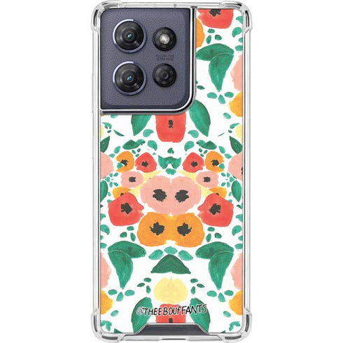 Bouffants and Broken Hearts Geometric Flowers Moto G Play 5G (2025) Clear Case