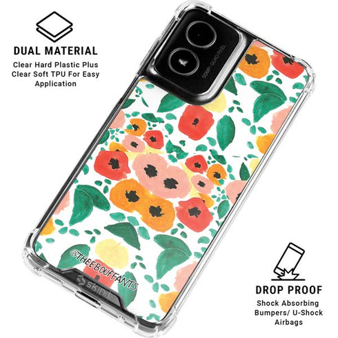Bouffants and Broken Hearts Geometric Flowers Moto G Power 5G (2024) Clear Case