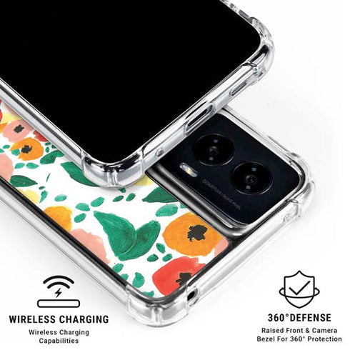 Bouffants and Broken Hearts Geometric Flowers Moto G Power 5G (2024) Clear Case